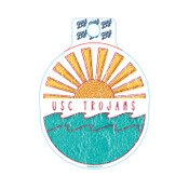 USC Trojans Ground Swell Sun/Wave Sticker